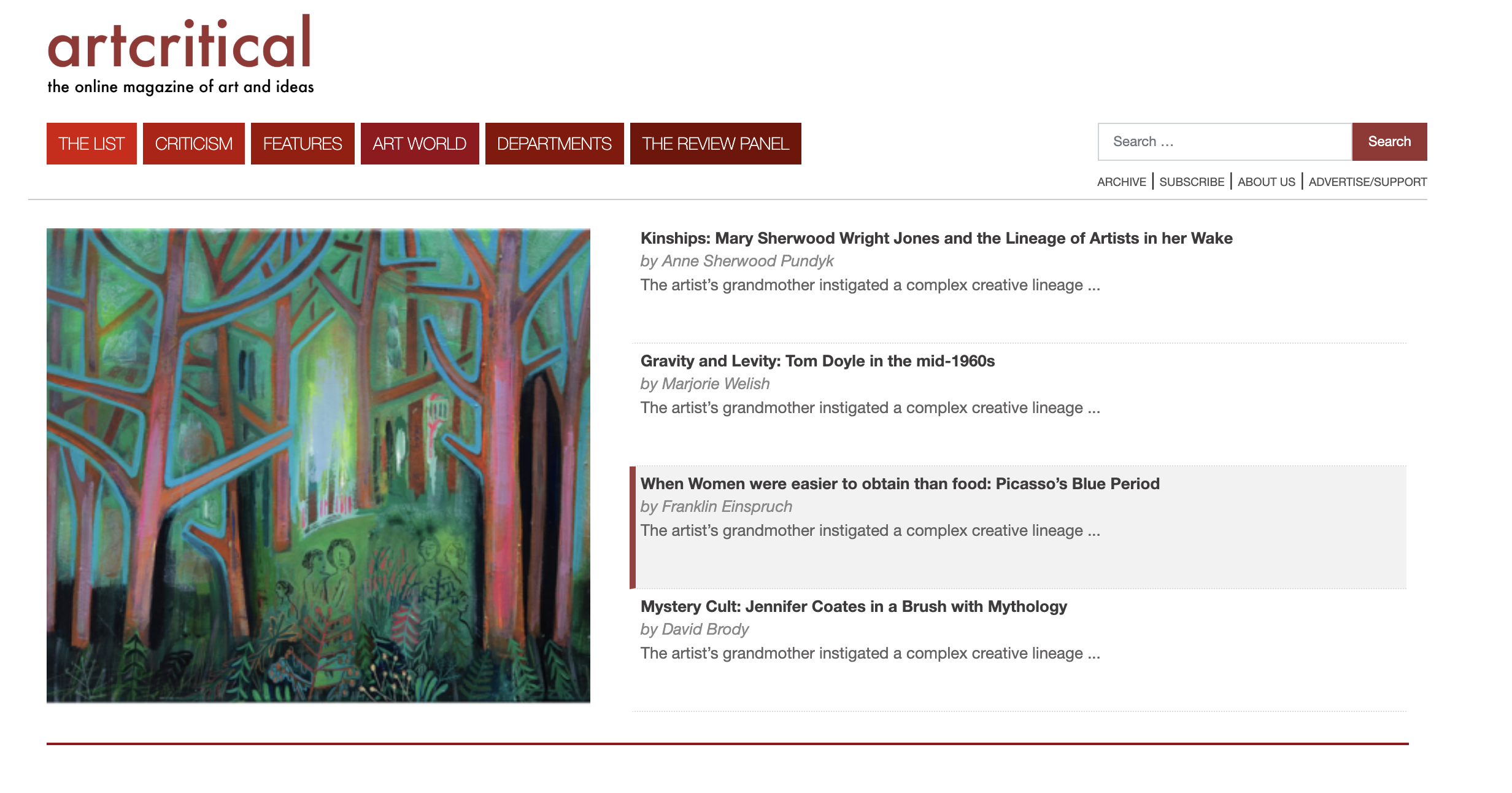 Artcritical Website